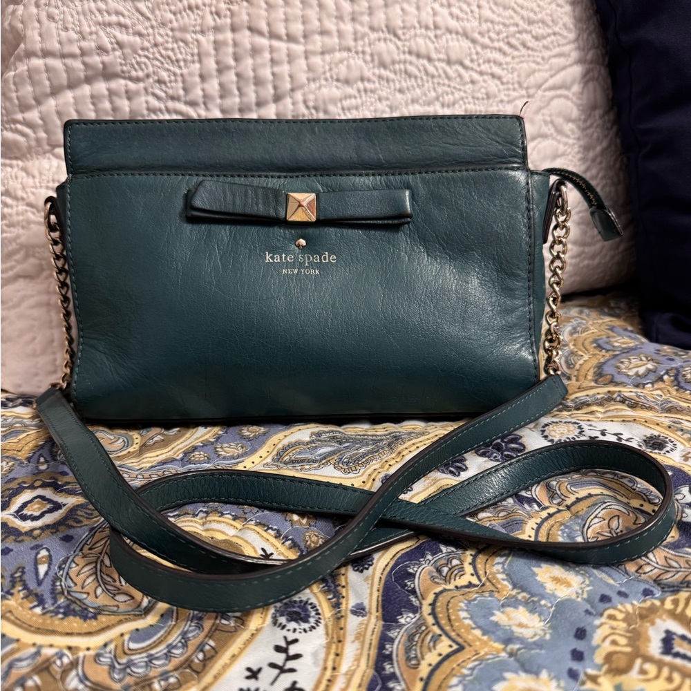 Kate Spade Green Leather Crossbody Bag